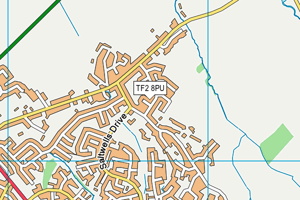 TF2 8PU map - OS VectorMap District (Ordnance Survey)