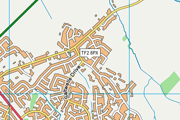 TF2 8PX map - OS VectorMap District (Ordnance Survey)