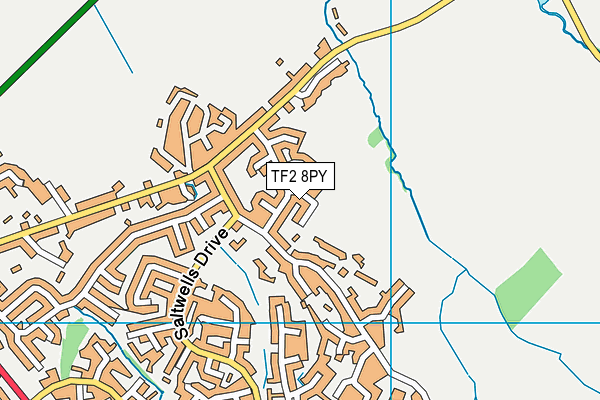 TF2 8PY map - OS VectorMap District (Ordnance Survey)