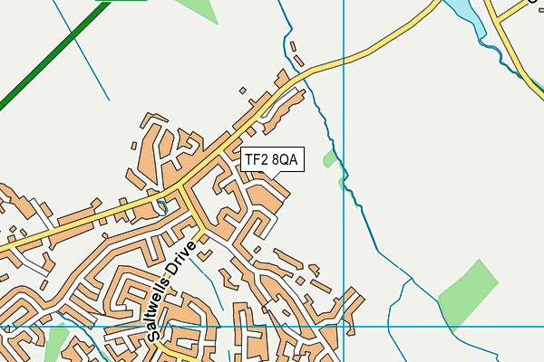 TF2 8QA map - OS VectorMap District (Ordnance Survey)