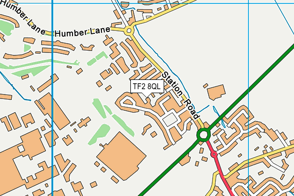 TF2 8QL map - OS VectorMap District (Ordnance Survey)