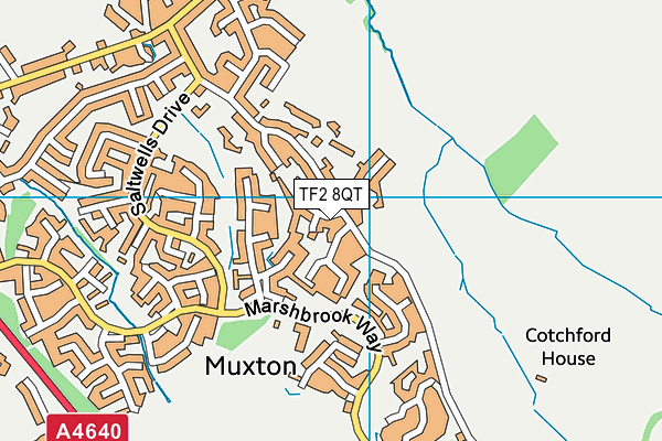 TF2 8QT map - OS VectorMap District (Ordnance Survey)