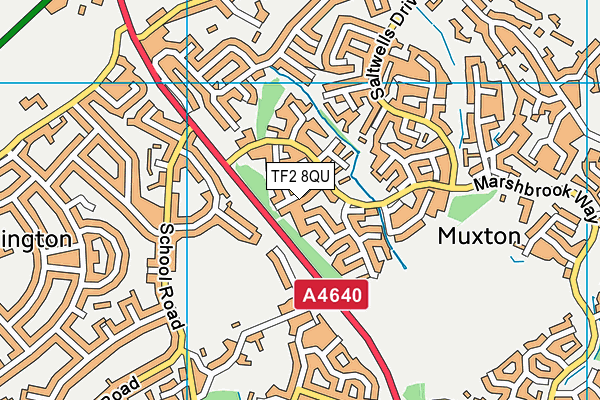 TF2 8QU map - OS VectorMap District (Ordnance Survey)