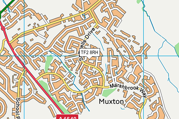 TF2 8RH map - OS VectorMap District (Ordnance Survey)