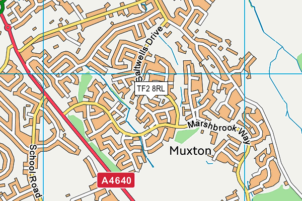 TF2 8RL map - OS VectorMap District (Ordnance Survey)