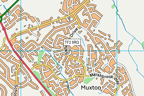 TF2 8RQ map - OS VectorMap District (Ordnance Survey)