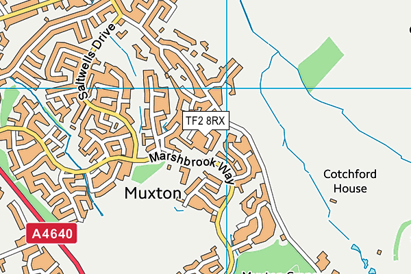 TF2 8RX map - OS VectorMap District (Ordnance Survey)