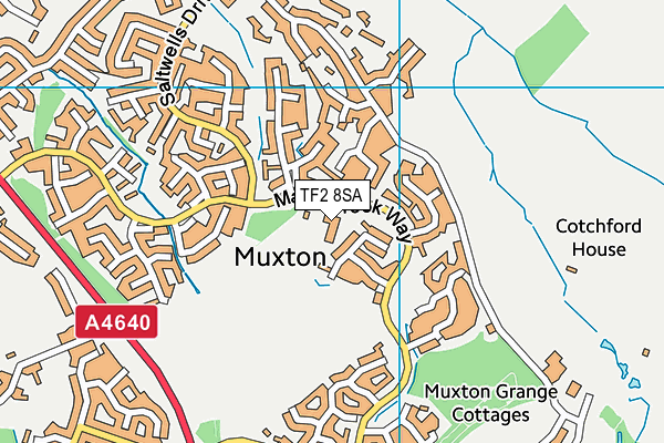 Muxton Primary School map (TF2 8SA) - OS VectorMap District (Ordnance Survey)