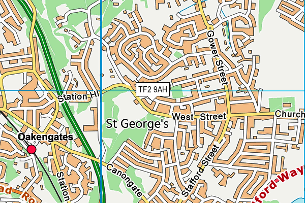 TF2 9AH map - OS VectorMap District (Ordnance Survey)
