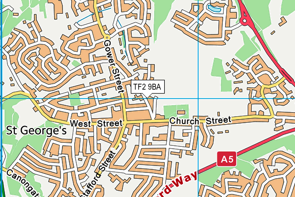 TF2 9BA map - OS VectorMap District (Ordnance Survey)