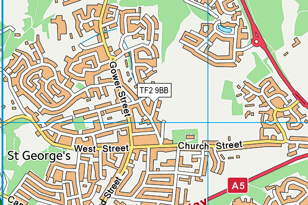 TF2 9BB map - OS VectorMap District (Ordnance Survey)