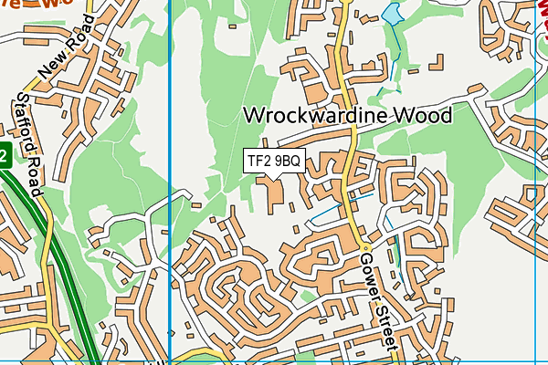 TF2 9BQ map - OS VectorMap District (Ordnance Survey)
