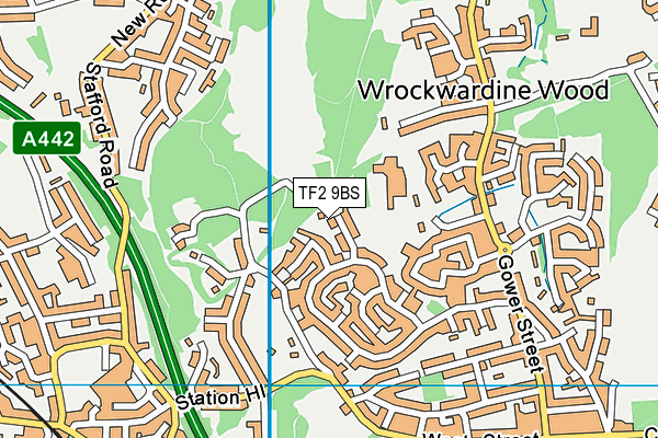 TF2 9BS map - OS VectorMap District (Ordnance Survey)