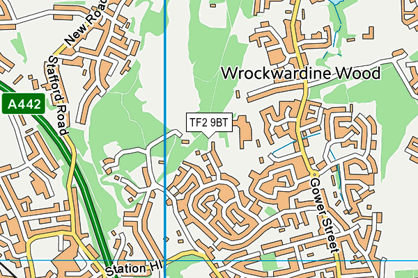 TF2 9BT map - OS VectorMap District (Ordnance Survey)
