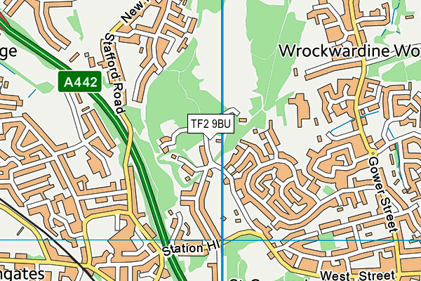 TF2 9BU map - OS VectorMap District (Ordnance Survey)