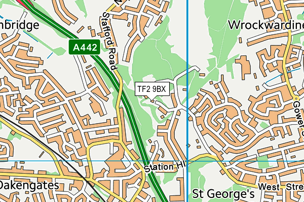 TF2 9BX map - OS VectorMap District (Ordnance Survey)