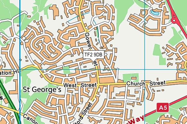 TF2 9DB map - OS VectorMap District (Ordnance Survey)