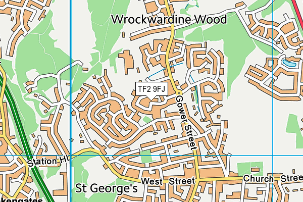 TF2 9FJ map - OS VectorMap District (Ordnance Survey)
