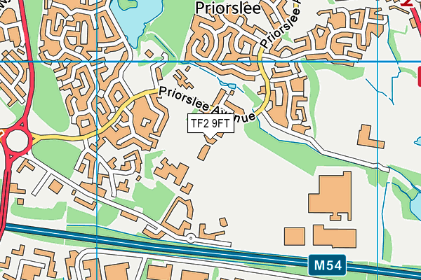 TF2 9FT map - OS VectorMap District (Ordnance Survey)