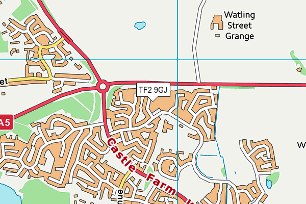 TF2 9GJ map - OS VectorMap District (Ordnance Survey)