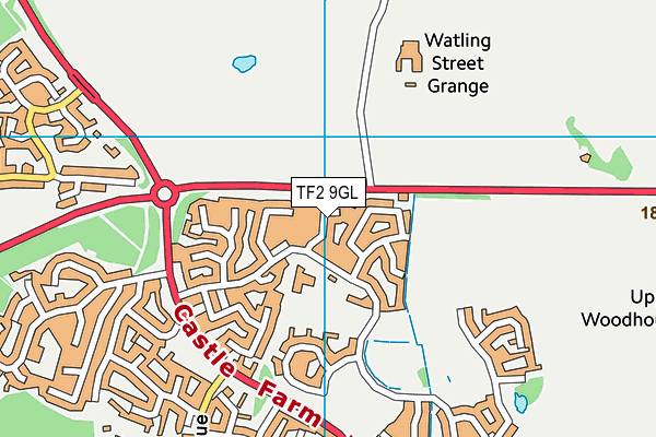 TF2 9GL map - OS VectorMap District (Ordnance Survey)