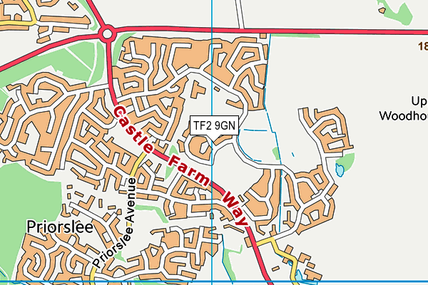 TF2 9GN map - OS VectorMap District (Ordnance Survey)