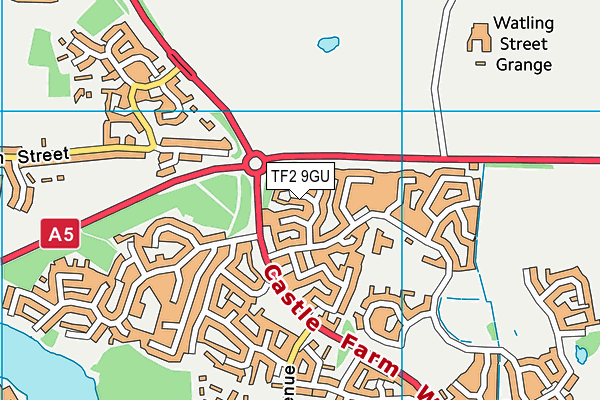 TF2 9GU map - OS VectorMap District (Ordnance Survey)