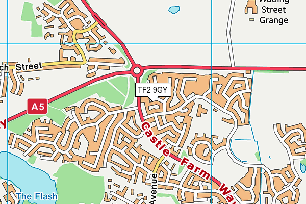 TF2 9GY map - OS VectorMap District (Ordnance Survey)