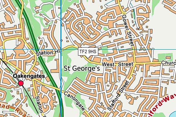 TF2 9HS map - OS VectorMap District (Ordnance Survey)