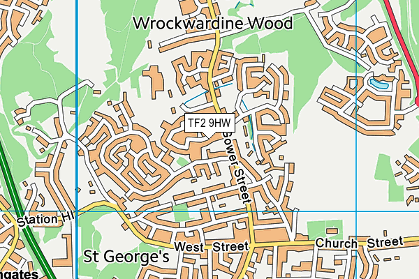 TF2 9HW map - OS VectorMap District (Ordnance Survey)