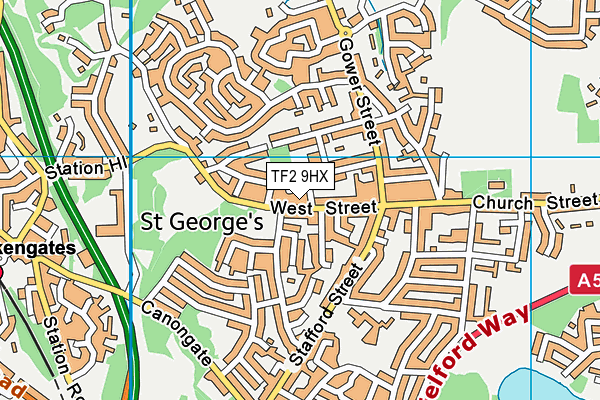 TF2 9HX map - OS VectorMap District (Ordnance Survey)