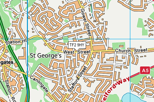 TF2 9HY map - OS VectorMap District (Ordnance Survey)