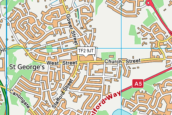 TF2 9JT map - OS VectorMap District (Ordnance Survey)