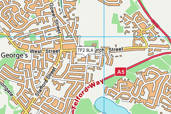 TF2 9LA map - OS VectorMap District (Ordnance Survey)