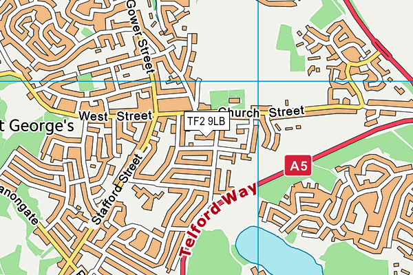 TF2 9LB map - OS VectorMap District (Ordnance Survey)
