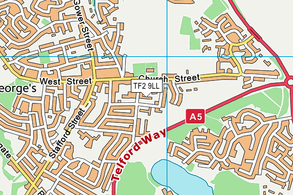 TF2 9LL map - OS VectorMap District (Ordnance Survey)