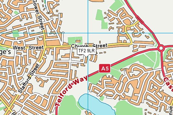 TF2 9LR map - OS VectorMap District (Ordnance Survey)