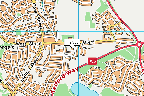 TF2 9LS map - OS VectorMap District (Ordnance Survey)