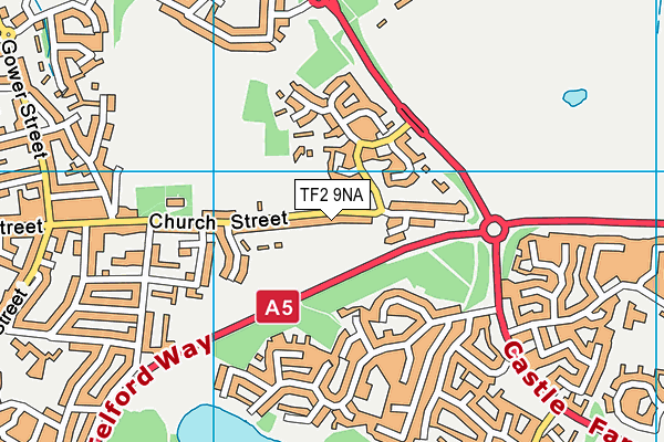 TF2 9NA map - OS VectorMap District (Ordnance Survey)