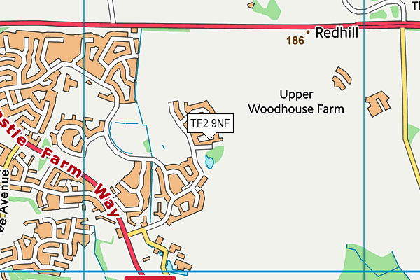 TF2 9NF map - OS VectorMap District (Ordnance Survey)
