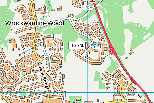 TF2 9NL map - OS VectorMap District (Ordnance Survey)