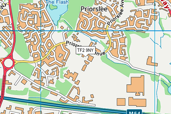 TF2 9NY map - OS VectorMap District (Ordnance Survey)