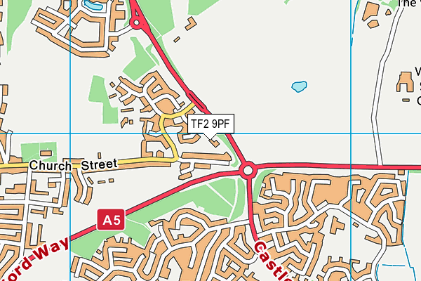 TF2 9PF map - OS VectorMap District (Ordnance Survey)