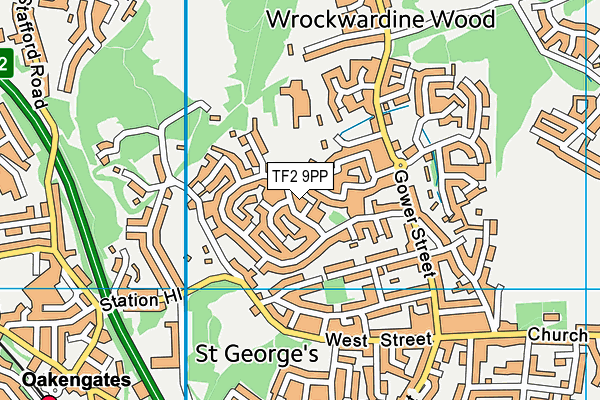 TF2 9PP map - OS VectorMap District (Ordnance Survey)