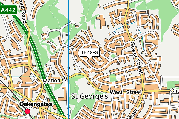 TF2 9PS map - OS VectorMap District (Ordnance Survey)