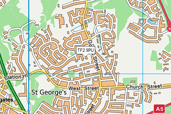 TF2 9PU map - OS VectorMap District (Ordnance Survey)