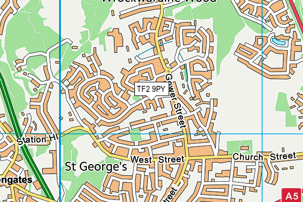 TF2 9PY map - OS VectorMap District (Ordnance Survey)