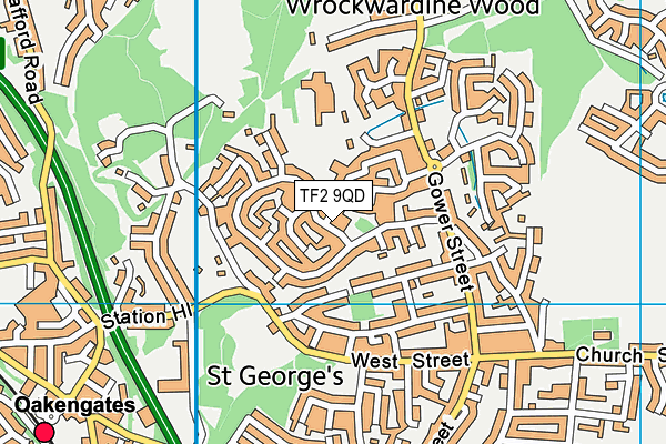 TF2 9QD map - OS VectorMap District (Ordnance Survey)
