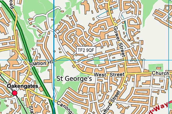 TF2 9QF map - OS VectorMap District (Ordnance Survey)