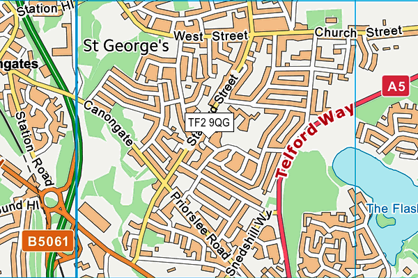 TF2 9QG map - OS VectorMap District (Ordnance Survey)